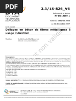 Dallages en Béton de Fibres Métalliques À Usage Industriel