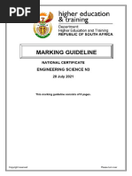 N3 Engineering Science August 2021 Memorandum