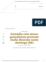 Comédia Com Atores Gonçalenses Promete Muita Diversão Neste Domingo (06) - O São Gonçalo