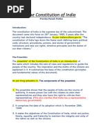 The Constitution of India - Pranika Paresh Potdar 7CS Research