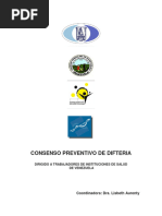 Consenso Preventivo de Difteria.