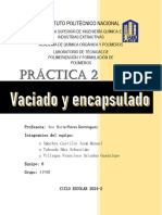 Práctica 2. Vaciado y Encapsulado (Equipo 6)