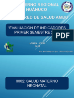 Evaluacion de Indicadores 2021 - 2022 I Semestre