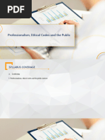 A3-Professionalism, Ethical Codes and The Public