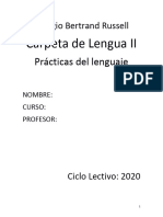 Cuadernillo de Lengua II