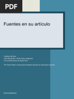 Fuentes en Su Articulo. The Good Paper: Manual para Redactar Artículos en Educación Superior