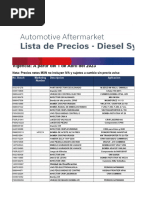 Lista de Precios Diesel Systems Abril 2023