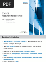 Lecture 5 - Money and Inflation