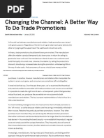 Changing The Channel - A Better Way To Do Trade Promotions MKTG