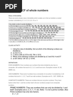 LCM and HCF of Whole Numbers