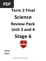 Stage 6 Science Term 2 Final Review Pack