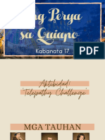 KABANATA 17 (ANG PERYA SA QUIAPO) Ulat Ni Daryl Ranara