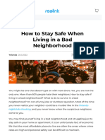 How To Stay Safe When Living in A Bad Neighborhoo