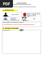 Fiches de Synthèse À Compléter Sur Documents en Histoire-géo-EMC