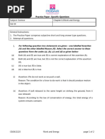 CB - IX - Sci - CH 11 - Work and Energy - Specific Qs