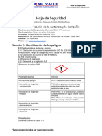 Hoja de Seguridad Del Cloruro de Calcio G.A