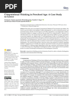 Computational Thinking in Preschool Age A Case Study in Greece