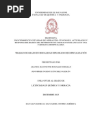 Propuesta Procedimiento Estandar de Operacion Funciones, Activiades y Responsabiliades Del Referente de Farmacovigilancia en Una Farmacia Hospitalaria