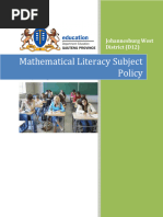 Subject Policy Maths Literacy