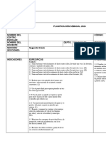 Formato - Planificación 2° Grado Semana 8