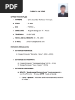 Curriculum Vitae - Alex