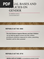 Legal Bases and Policies On Gender