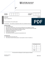 Cambridge IGCSE: BIOLOGY 0610/52