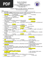 Understanding Culture Society and Politics Quarter 1 Examination