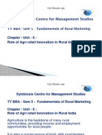 Unit 9 Role of Agri Retail Innovation in Rural India