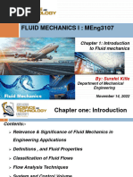 # Fluid Mechanics MEng 3107