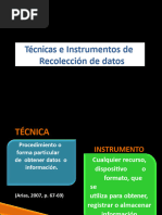 Recordemos Técnicas e Instrumentos de Investigación