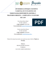 Intervencion Enfoque Cognitivo Comportamental Paciente Personalidad Dependiente Resumen