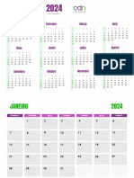 Calendário Organizacional para 2024 - Clube Do Noslen