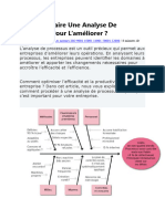 Comment Faire Une Analyse de Processus Pour L'améliorer