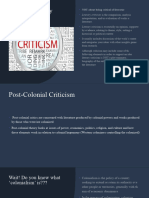 Post-Colonial Criticism Powerpoint