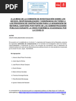 Solicitud Comparecencias PSOE