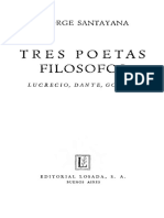 Santayana George - Tres Poetas Filosofos - Lucrecio Dante Goethe