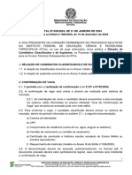 Edital Nº 028.2024 - PS Simplif. 2024 Subsequente - Lista de Classificados (1 Chamada)