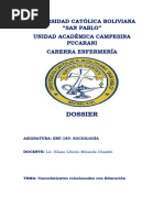 Dossier Conocimientos Relacionados Con Educación