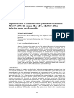 Implementation of Communication System Between Siemens PLC S7-1200 With Omron PLC CP1L-EL20DT1-D For Induction Motor Speed Controller