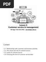 Lesson 2 Customer Service in Management