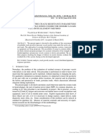 Determination of The Crack Resistance Parameters