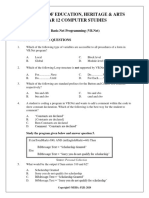 Year 12 - Computer Studies Worksheet 4