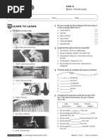 Vocabulary Unit2 EXERCISES