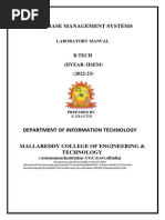 It - (20) - 2-2 - Database Management Systems Laboratory Manual (2022-23)