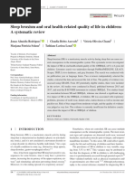 Sleep Bruxism and Oral Health Related Quality of Life in Children: A Systematic Review