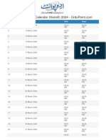 Dodoma Ramadan Calendar 2024 Urdupoint