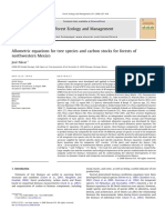 Allometric Equations For Tree Species An