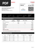 Fiber Monthly Statement: This Month's Charges Summary