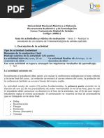 Guía de Actividades y Rúbrica de Evaluación - Tarea 5 - Realizar La Simulación de Un Sistema de Procesamiento Digital de Señales Aplicado